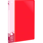 Папка Бюрократ -BPV20RED (A4, пластик, толщина пластика 0,6мм, карман торцевой с бумажной вставкой, красный)