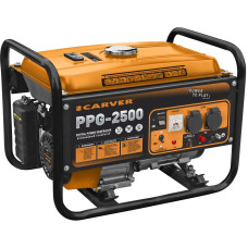 Электрогенератор Carver PPG-2500 (бензиновый, однофазный, пуск ручной, 2,3/2,1кВт, непр.работа 13ч) [01.020.00009]