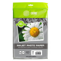 Фотобумага Cactus CS-MA412020ED (A4, 120г/м2, для струйной печати, матовая, 20л) [CS-MA412020ED]