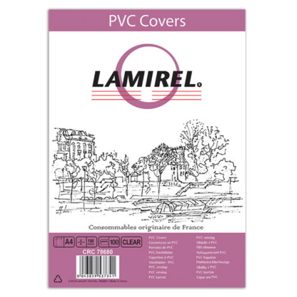 Обложка Fellowes Lamirel LA-7868001 (A4, прозрачный, 100шт, 150мкм)