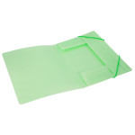 Папка на резинке Бюрократ Gems GEMPR05GRN (A4, пластик, толщина пластика 0,5мм, ширина корешка 30мм, зеленый турмалин)