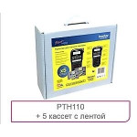 Переносной принтер Brother PT-H110 (термоперенос, 180dpi, макс. ширина ленты: 6мм, обрезка ленты ручная)
