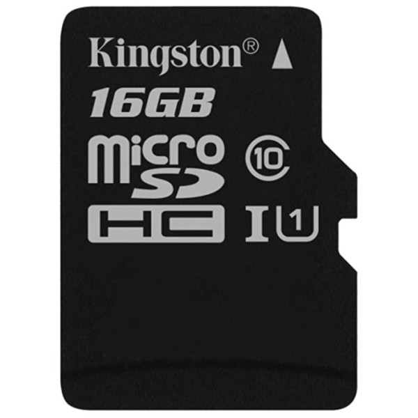 Карта памяти microSDHC 16Гб Kingston (Class 10, 80Мб/с, UHS Class 1, UHS-I, адаптер на SD)