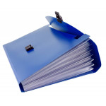 Портфель Бюрократ -BPP13BLUE (13 отделений, A4, пластик, 0,7мм, синий)