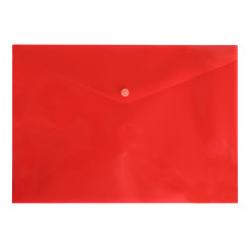 Конверт на кнопке Бюрократ DeLuxe DL801RED/1 (A4, пластик, толщина пластика 0,18мм, красный) [DL801RED/1]