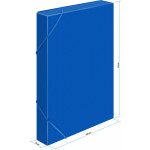 Папка-короб Бюрократ -BA40/07BLUE (A4, пластик, толщина пластика 0,7мм, на резинке, ширина корешка 40мм, синий)