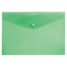 Конверт на кнопке Бюрократ PK803TGRN (A4, пластик, толщина пластика 0,15мм, зеленый) [PK803TGRN]