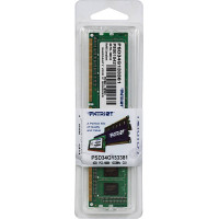 Память DIMM DDR3 4Гб 1333МГц Patriot Memory (10600Мб/с, CL9, 1.5 В) [PSD34G133381]