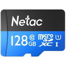 Карта памяти microSDXC 128Гб Netac (Class 10, 80Мб/с, UHS-I U1, адаптер на SD) [NT02P500STN-128G-R]