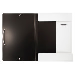 Папка на резинке Бюрократ Black&White BWPR05 (A4, пластик, толщина пластика 0,5мм, ширина корешка 30мм, ассорти)