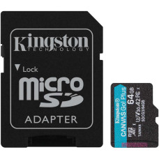 Карта памяти microSDXC 64Гб Kingston (Class 10, 170Мб/с, UHS-I U3, адаптер на SD) [SDCG3/64GB]