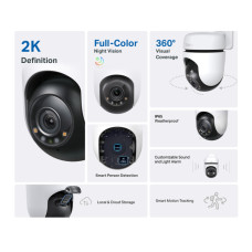 Камера видеонаблюдения TP-Link Tapo C510W (IP, купольная, уличная, 3.9-3.9мм, 2304x1296, 15кадр/с) [Tapo C510W]
