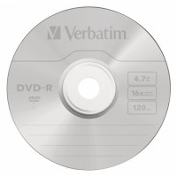 Диск DVD-R Verbatim (4.7Гб, 16x, bulk, 10) [43729]