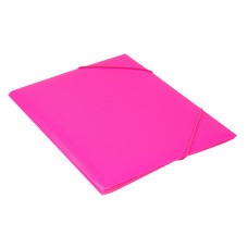 Папка на резинке Бюрократ Double Neon DNE510PINK (A4, пластик, толщина пластика 0,5мм, ширина корешка 30мм, розовый) [DNE510PINK]