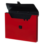 Портфель Бюрократ DeLuxe DLPP01RED (A4, отделений 1, пластик, толщина пластика 0,7мм, красный)