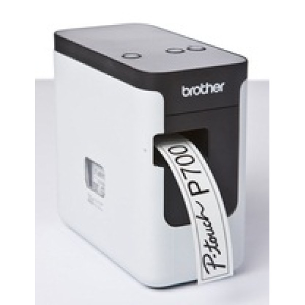 Стационарный принтер Brother P-touch PT-P700 (термоперенос, 180dpi, 30мм/сек, макс. ширина ленты: 24мм, обрезка ленты автоматическая, USB)