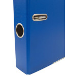 Папка-регистратор Silwerhof 355021-02 (A4, ПВХ/бумага, металлическая окантовка, сменный карман на корешке, ширина корешка 75мм, синий)