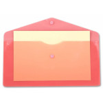 Конверт на кнопке Бюрократ -PK805ARED (пластик, толщина пластика 0,18мм, красный)