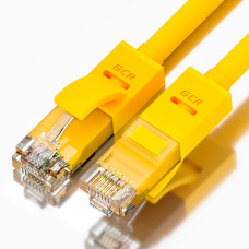 Greenconnect GCR-LNC02-0.5m (RJ45(m), RJ45(m), внутренний, 0,5м, 5E, 4пары, U/UTP, жёлтый) [GCR-LNC02-0.5m]