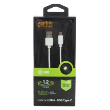 Кабель Cactus CS-USB.A.USB.C-1.5 [CS-USB.A.USB.C-1.5]