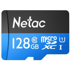 Карта памяти microSDXC 128Гб Netac (Class 10, 80Мб/с, UHS-I U1, без адаптера) [NT02P500STN-128G-S]