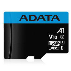 Карта памяти microSDXC 256Гб ADATA (Class 10, 10Мб/с, UHS-I U1, адаптер на SD) [AUSDX256GUICL10A1-RA1]