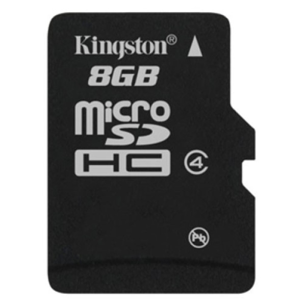 Карта памяти microSDHC 8Гб Kingston (Class 4, 4Мб/с, без адаптера)
