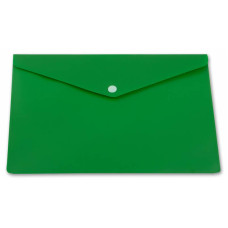 Конверт на кнопке Бюрократ PK804A5NGRN (A5, пластик, непрозрачный, толщина пластика 0,18мм, зеленый) [PK804A5NGRN]