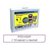 Переносной принтер Brother PT-E110VP (термоперенос, макс. ширина ленты: 12мм, обрезка ленты ручная, кейс)
