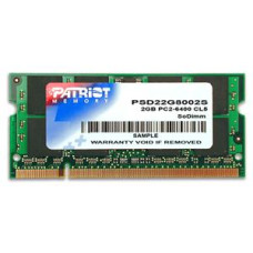 Память SO-DIMM DDR2 2Гб 800МГц Patriot Memory (6400Мб/с, CL6, 200-pin, 1.8 В) [PSD22G8002S]