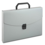 Портфель Бюрократ -BPP01GREY (A4, отделений 1, пластик, толщина пластика 0,7мм, серый)