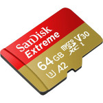 Карта памяти microSDXC 64Гб SanDisk (Class 10, 160Мб/с, UHS-I U3, адаптер на SD)