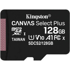Карта памяти microSDXC 128Гб Kingston (Class 10, 100Мб/с, UHS-I U1, без адаптера) [SDCS2/128GBSP]