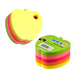 Блок самоклеящийся Hopax 21277 (бумага, яблоко, 70x70мм, 400листов, 70г/м2, 5цветов)