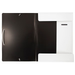 Папка на резинке Бюрократ Black&White BWPR05WT (A4, пластик, толщина пластика 0,5мм, ширина корешка 30мм, белый)