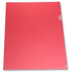 Папка-уголок Бюрократ E310/1RED (A4, пластик, толщина пластика 0,18мм, красный)