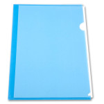 Папка-уголок Бюрократ EE310/1BLU (A4, пластик, толщина пластика 0,15мм, синий)