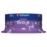 Диск DVD+R Verbatim (4.7Гб, 16x, cake box, 25)