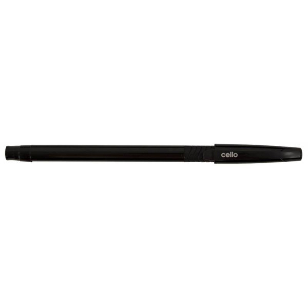 Ручка шариковая Cello SLIMO GRIP (игловидный пиш. наконечник, 0,7мм, черный, чернила пониженной вязкости, резиновая манжета, коробка)