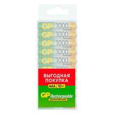 Аккумуляторная батарейка GP 100AAAHC-CRB10 [100AAAHC-CRB10]