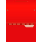 Портфель Бюрократ -BPR6RED (6 отделений, A4, пластик, 0,7мм, красный)