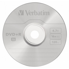 Диск DVD+R Verbatim (4.7Гб, 16x, cake box, 25) [43500]
