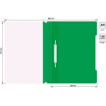 Папка-скоросшиватель Бюрократ -PS20GRN (A4, прозрачный верхний лист, пластик, зеленый)