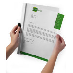 Папка с клипом Durable Duraclip 2200-02 (верхний лист прозрачный, A4, вместимость 1-30 листов, белый)