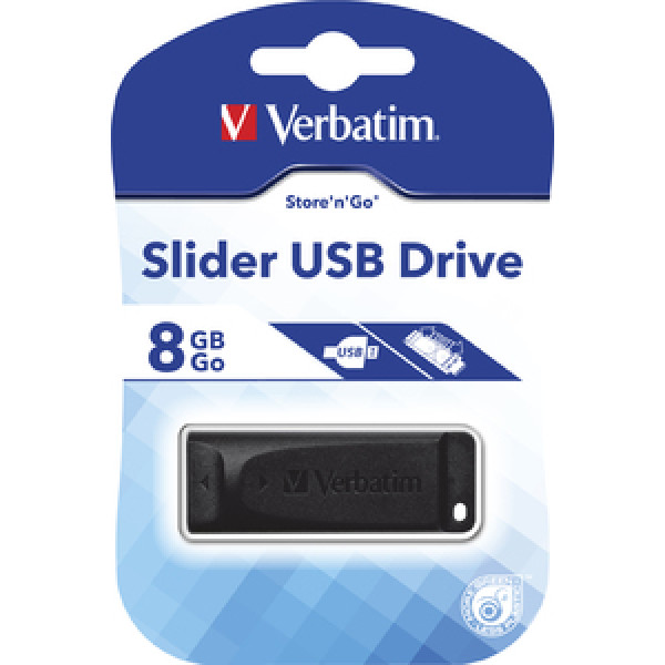 Накопитель USB VERBATIM Store ‘n’ Go Slider 8GB