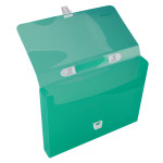 Папка-портфель Deli Aurora EB50452 (A4, отделений 1, пластик, толщина пластика 0,6мм, ребристая поверхность, зеленый)