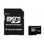 Карта памяти microSDHC 16Гб Silicon Power (Class 10, без адаптера)
