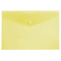 Конверт на кнопке Бюрократ -PK804A5YEL (A5, пластик, толщина пластика 0,18мм, желтый) [PK804A5YEL]