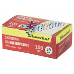 Скрепки Silwerhof 492020 (пластиковая оболочка, 100шт)