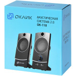 Компьютерная акустика Oklick OK-118 (2.0, 4Вт, пластик)